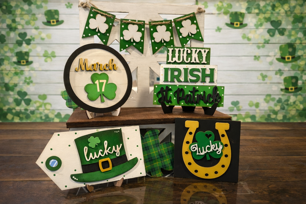 St Patrick's Day Tiered Tray Wood Blank