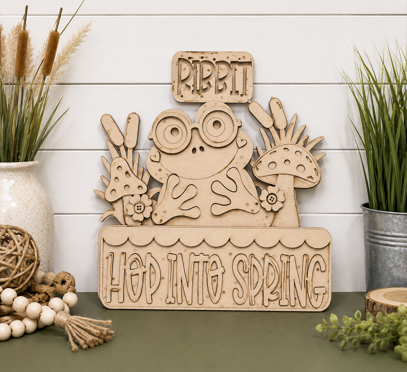 Add on- 12" insert "Frog- Hopping into Spring Truck, Basket and more...