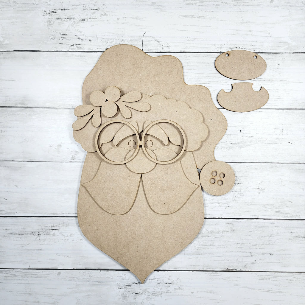 Jolly St Nick 12" Door hanger