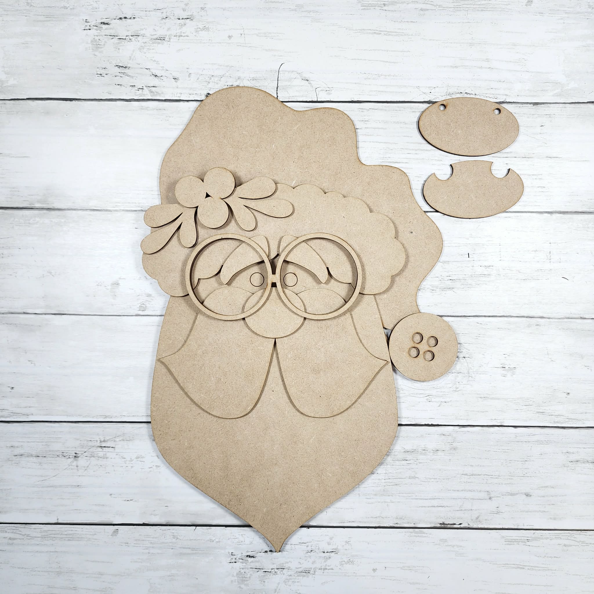 Jolly St Nick 12" Door hanger