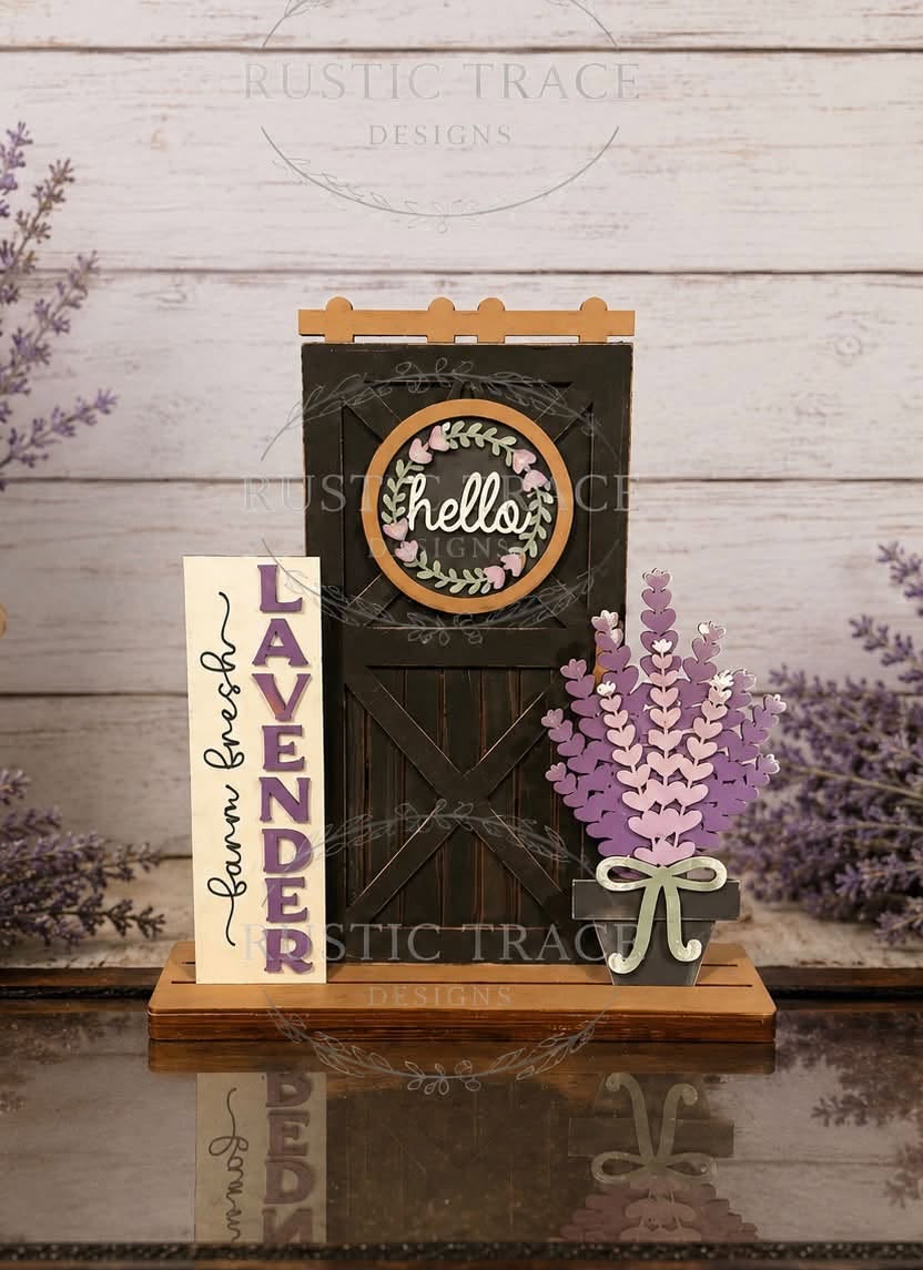 Add on- Lavender Barn Door Insert