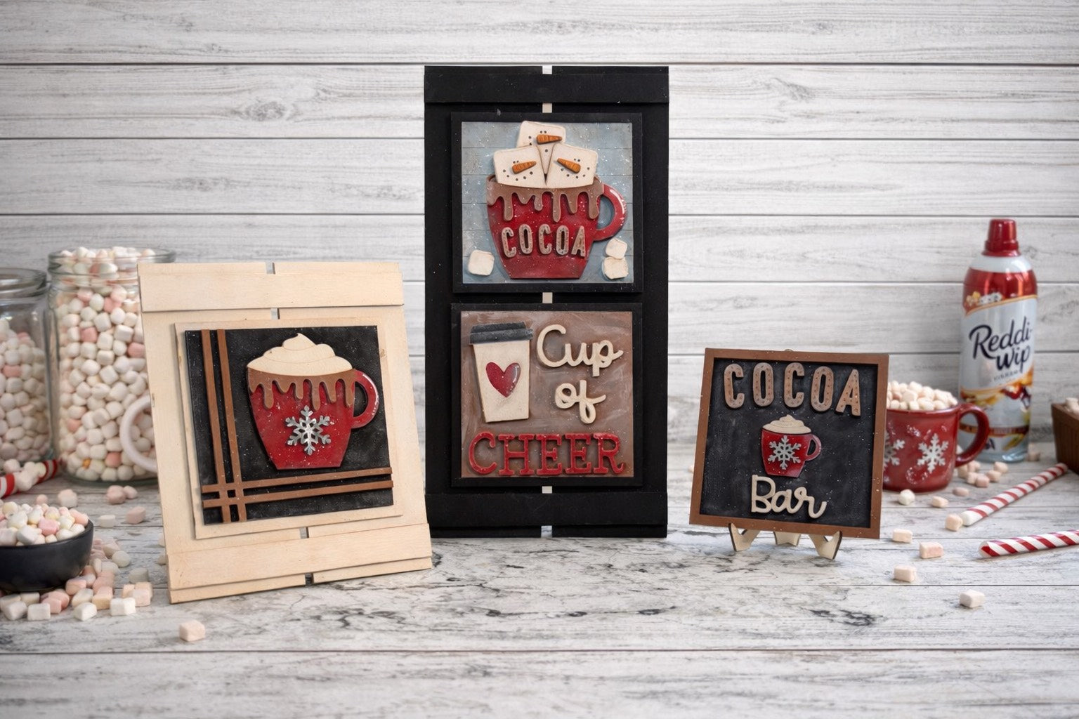 Add On- 4.25 Interchangeable Cup of Cheer Cocoa Wood Blanks