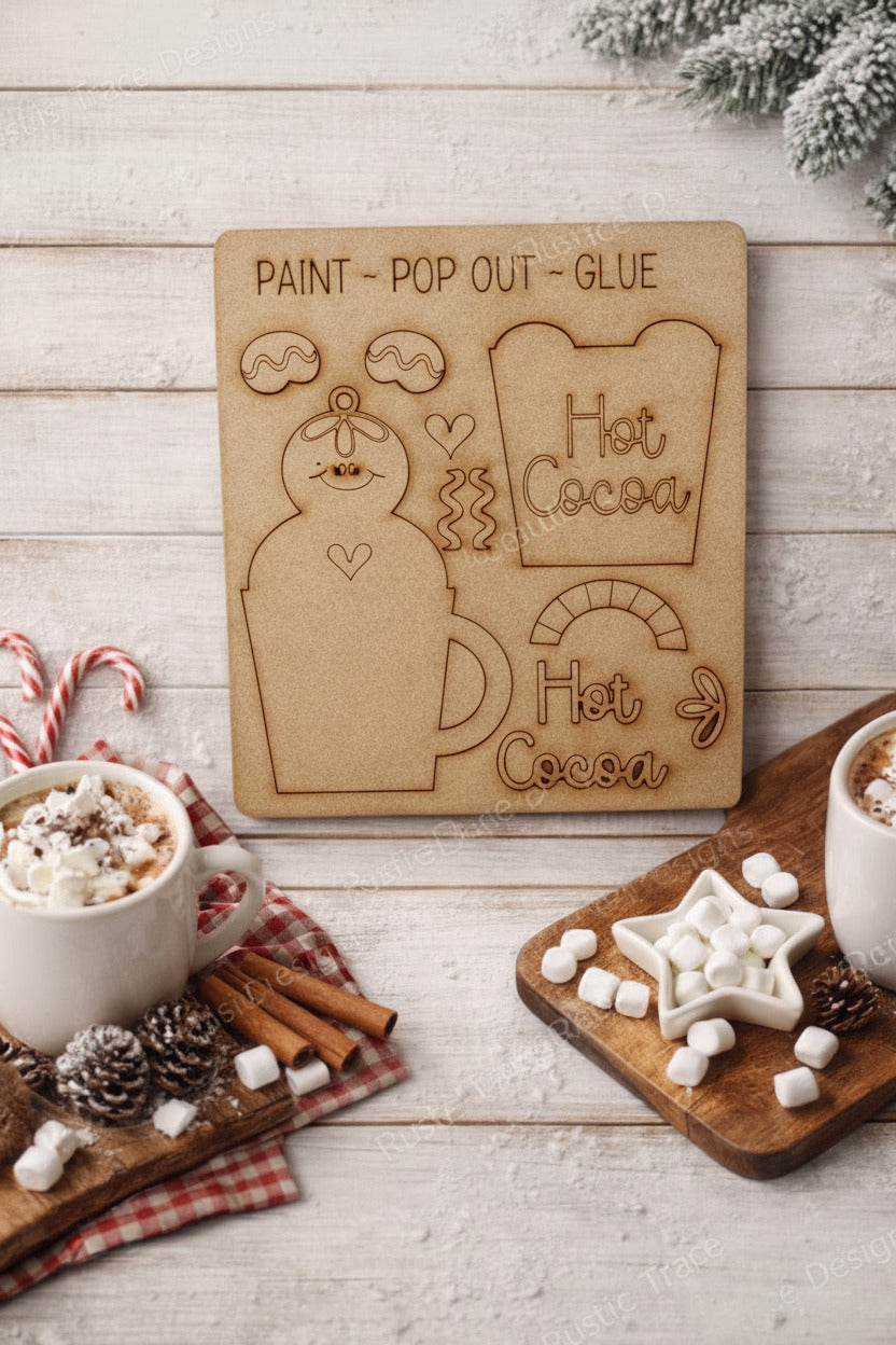 Pop Out -Cocoa Gingerbread Man