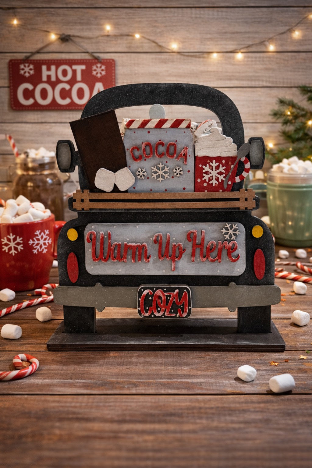 Add on- Cocoa and Cozy Farmhouse Truck 12"  Seasonal