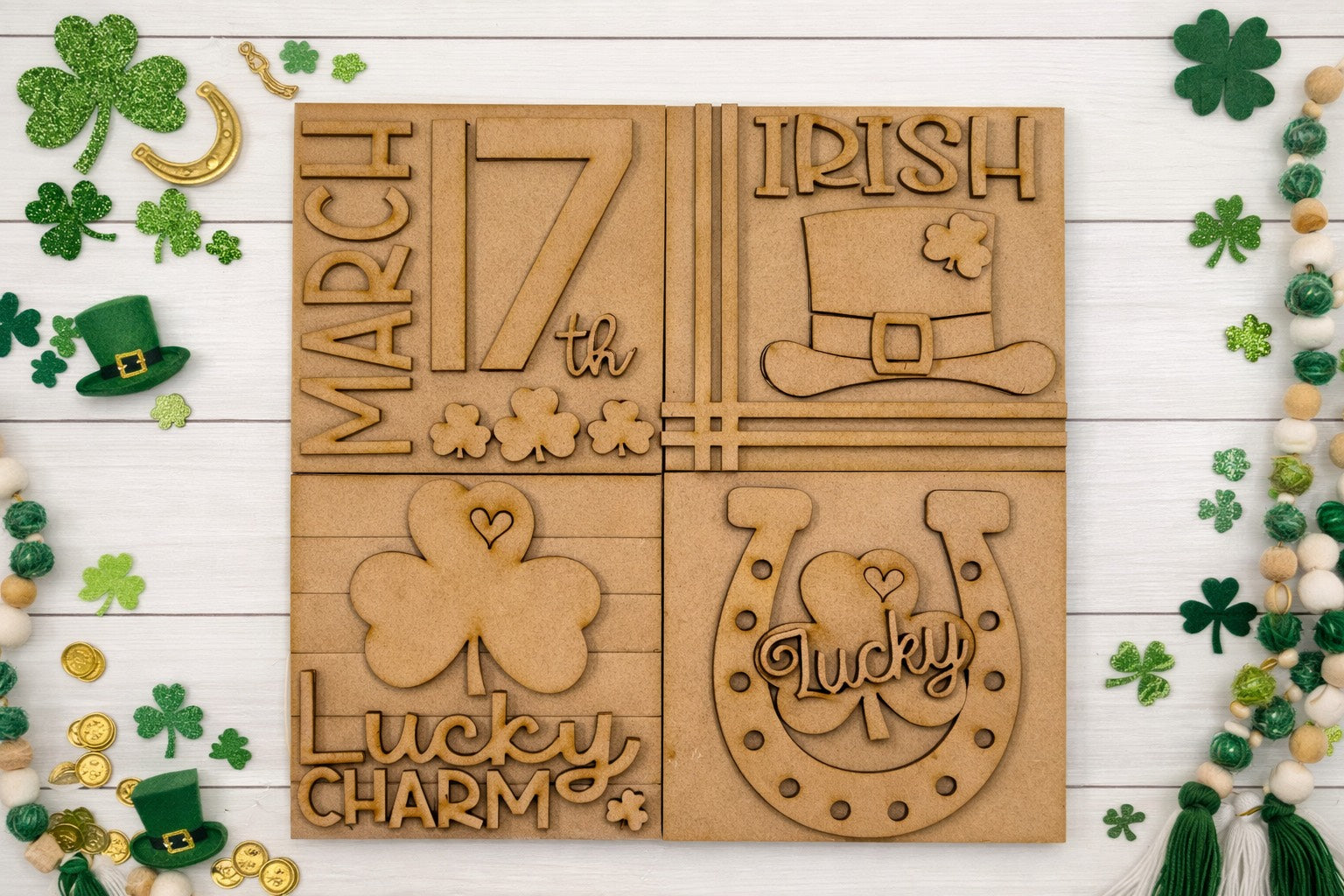 Add On- 4.25 Interchangeable St Patrick's Day Wood Blanks