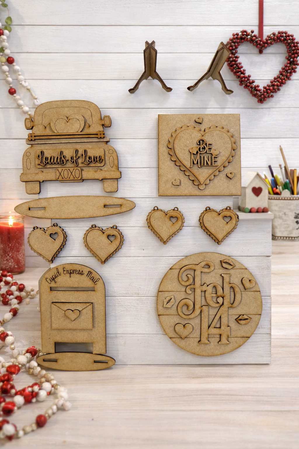 Valentine's Tiered Tray Wood Blank