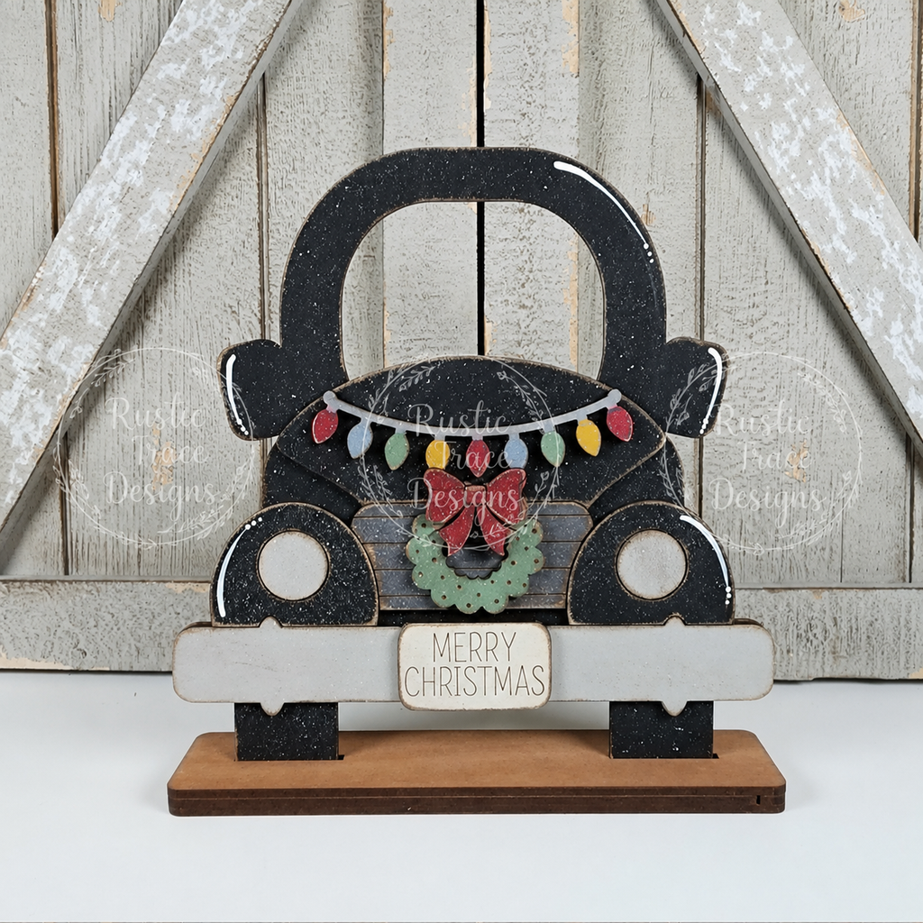 Vintage Truck-Fall and Christmas Shelf Sitter