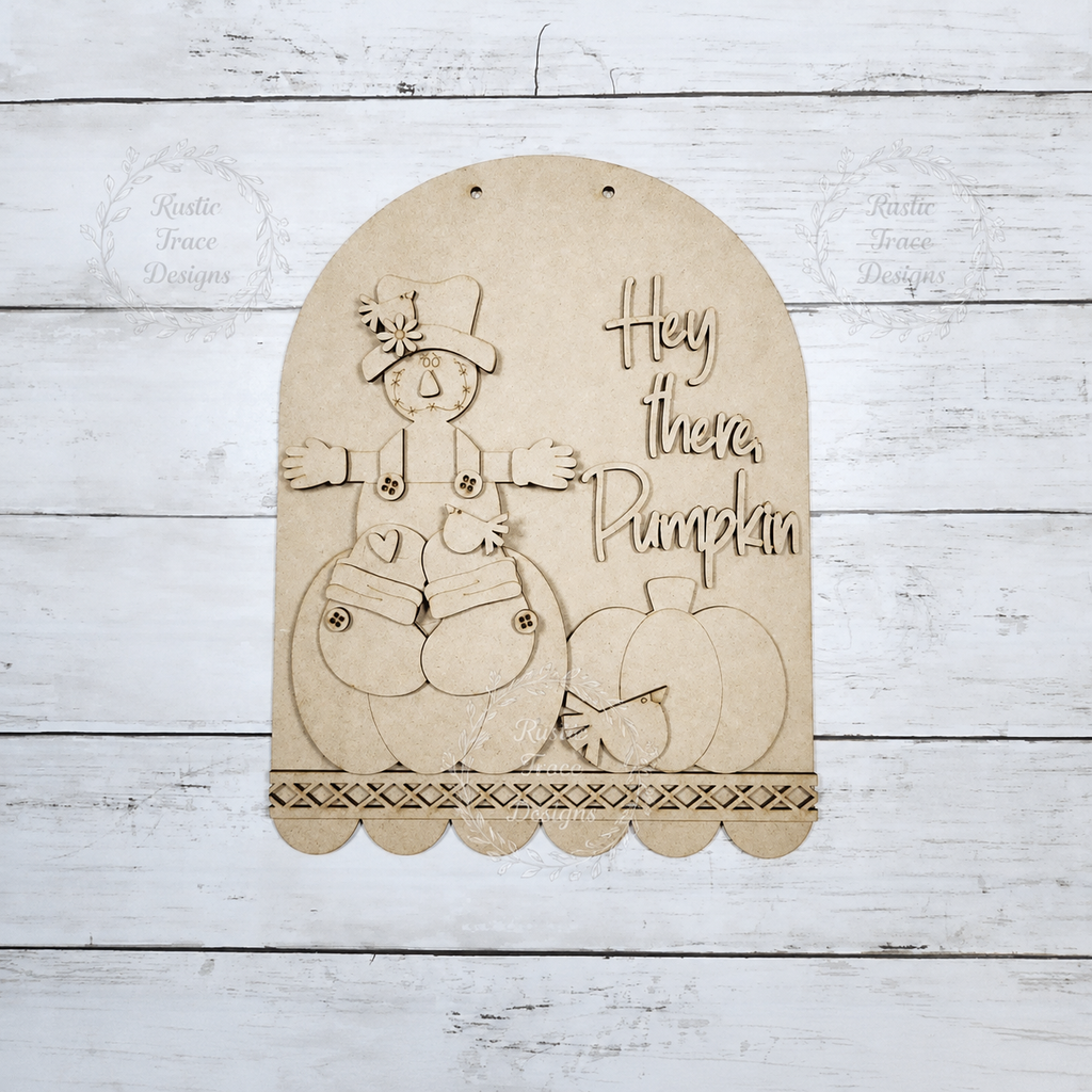 Hey There Pumpkin Arch Door Hanger