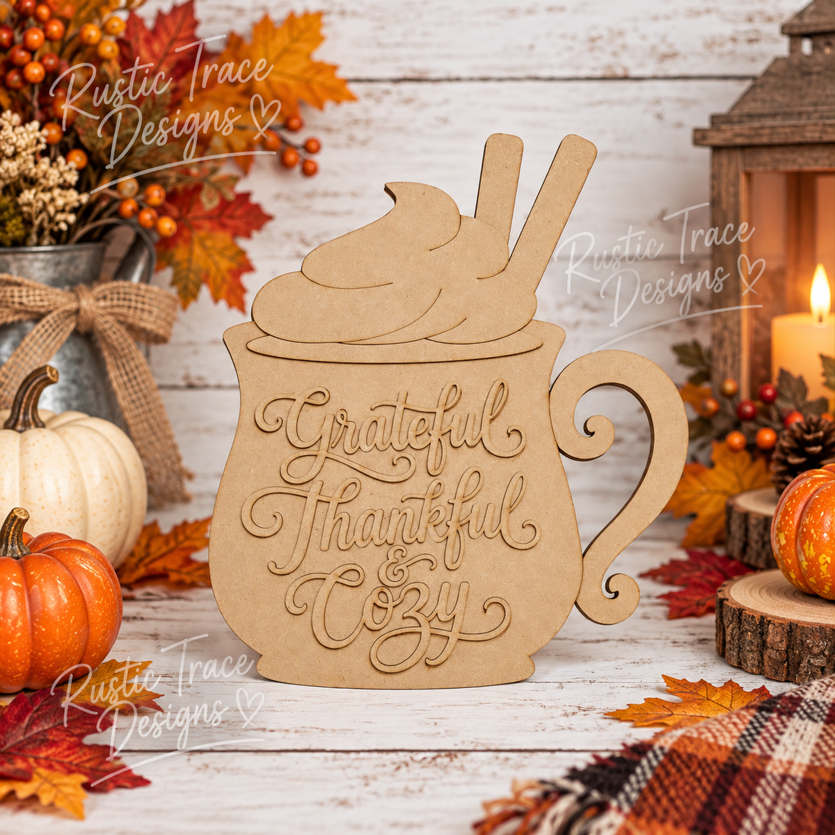 Thankful, Grateful and Cozy Shelf Sitter