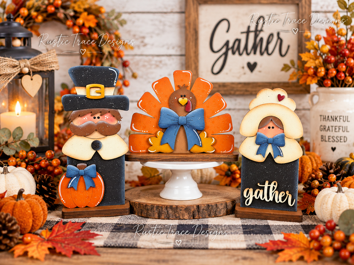 Thanksgiving Pilgrim Shelf Sitters