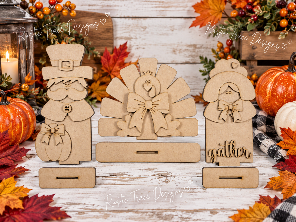 Thanksgiving Pilgrim Shelf Sitters