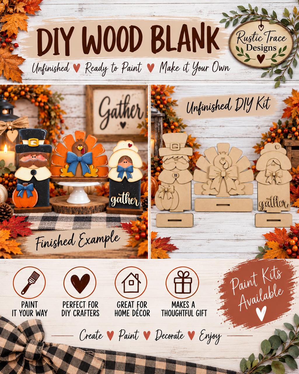Thanksgiving Pilgrim Shelf Sitters