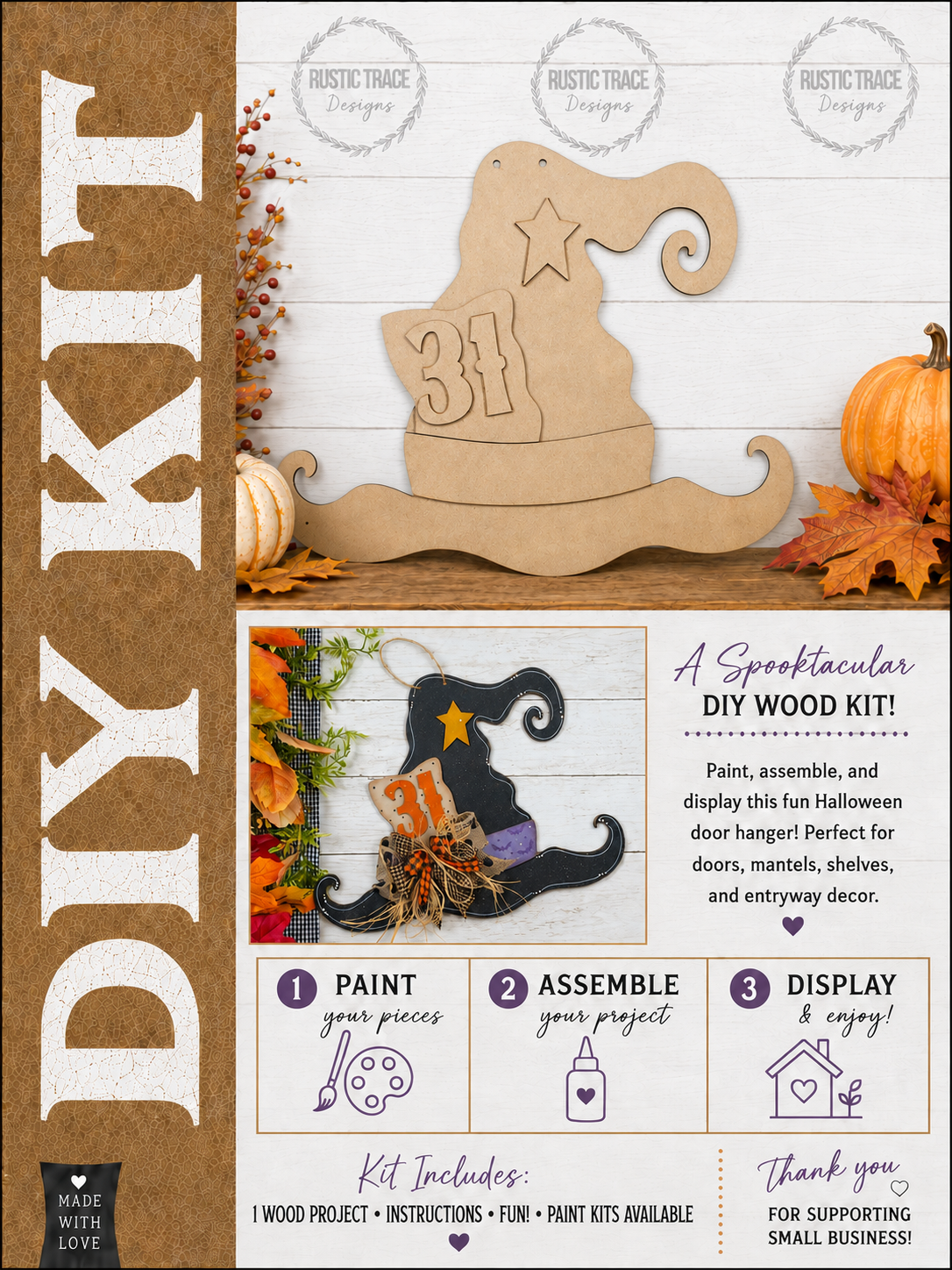 Halloween Witches Hat Door Hanger