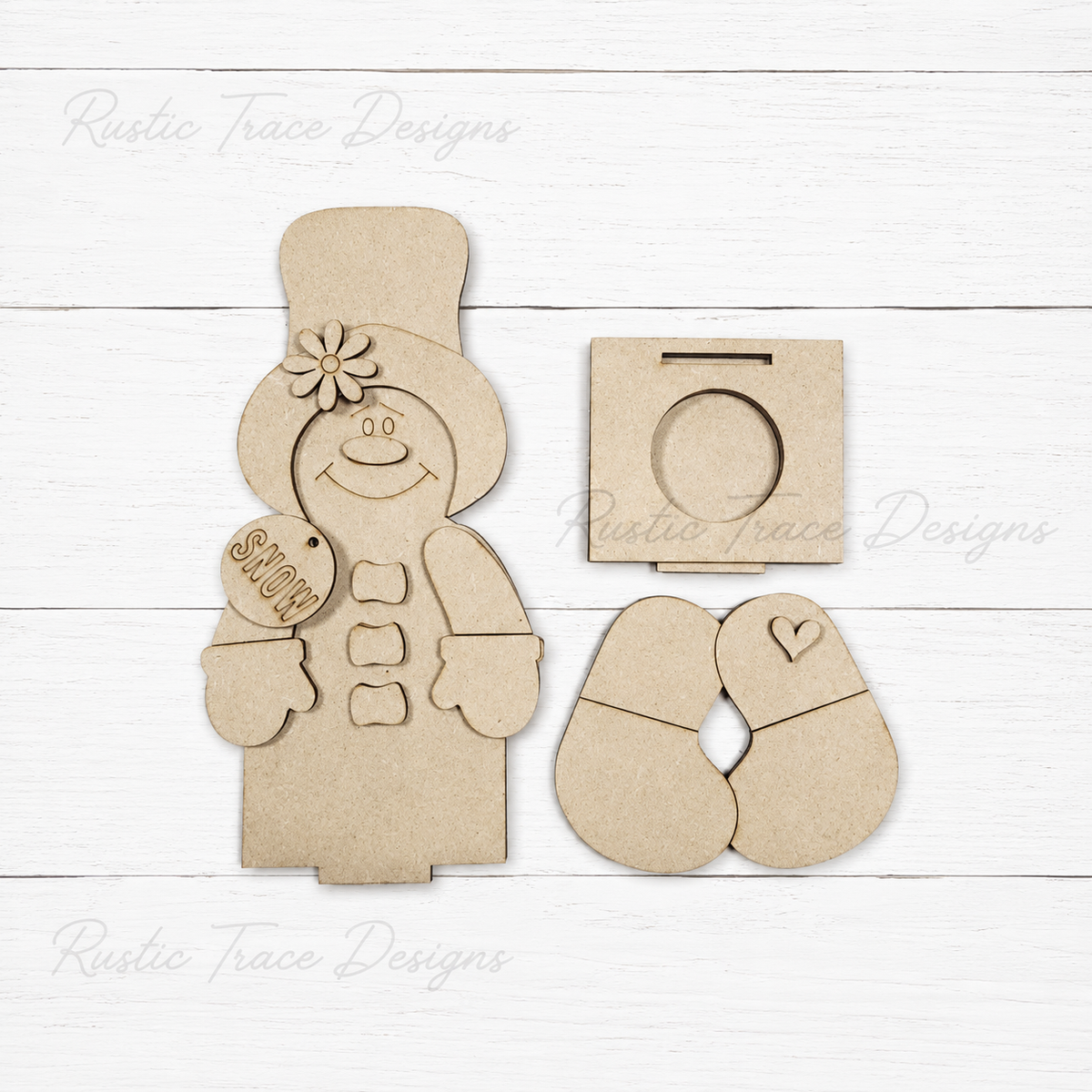 Snowman- Gingerbread Votive Sitter