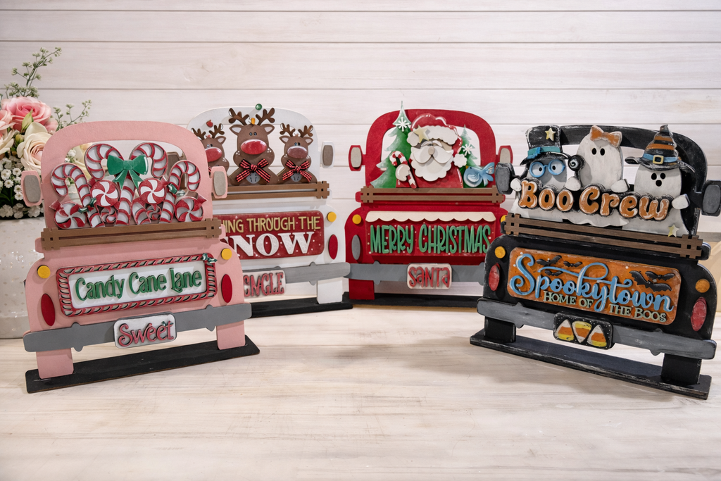 Farmhouse Truck-Interchangeable Wood Blank Craft Kit