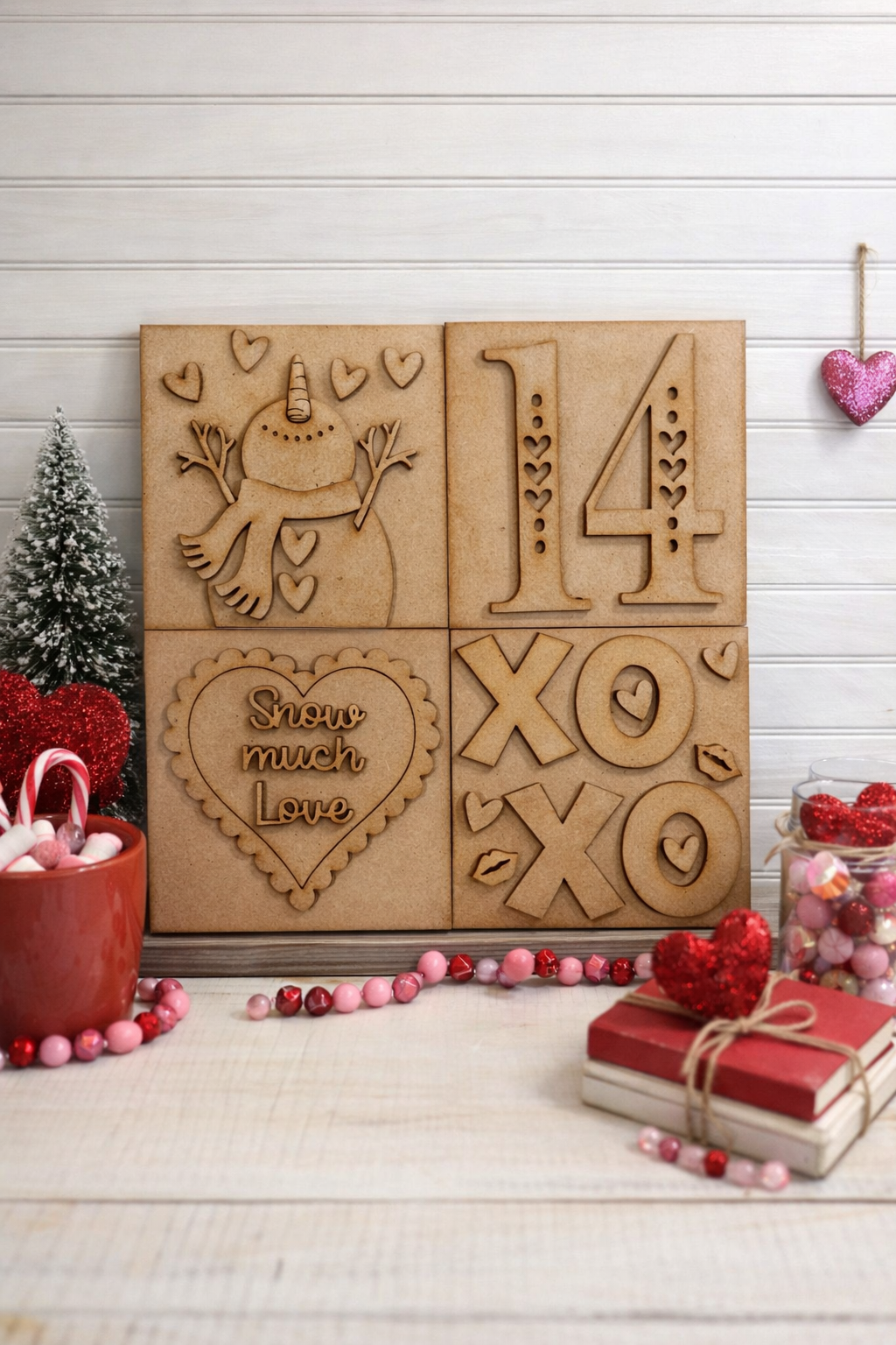 Add on-4.25" interchangeable Sign Valentine Wood Blank