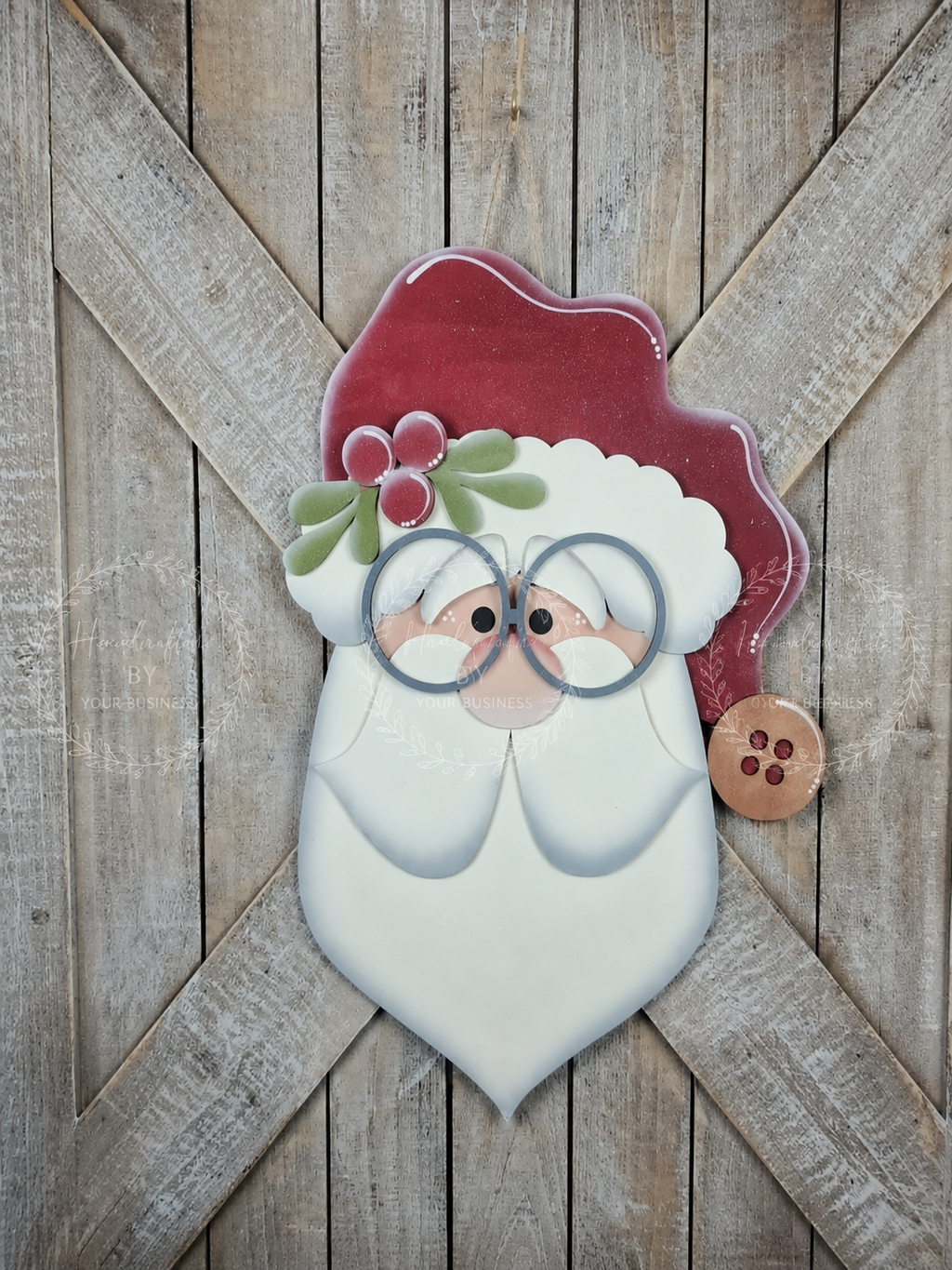 Jolly St Nick 12" Door hanger