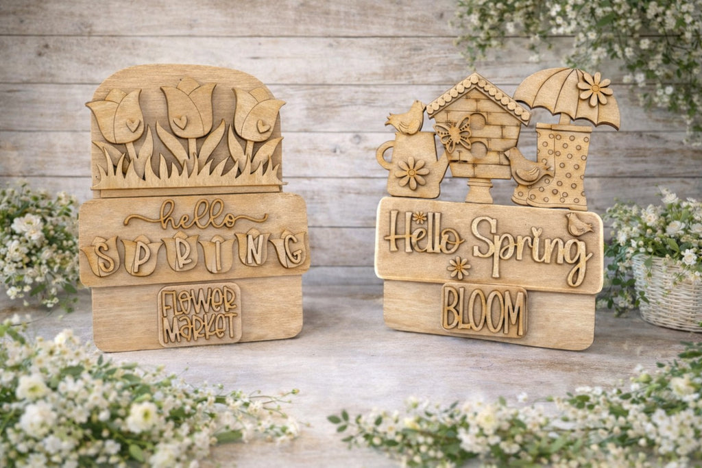 Add on- 12" insert "Spring Flowers or Birdhouse/Boot Farmhouse" Truck, Basket and more...