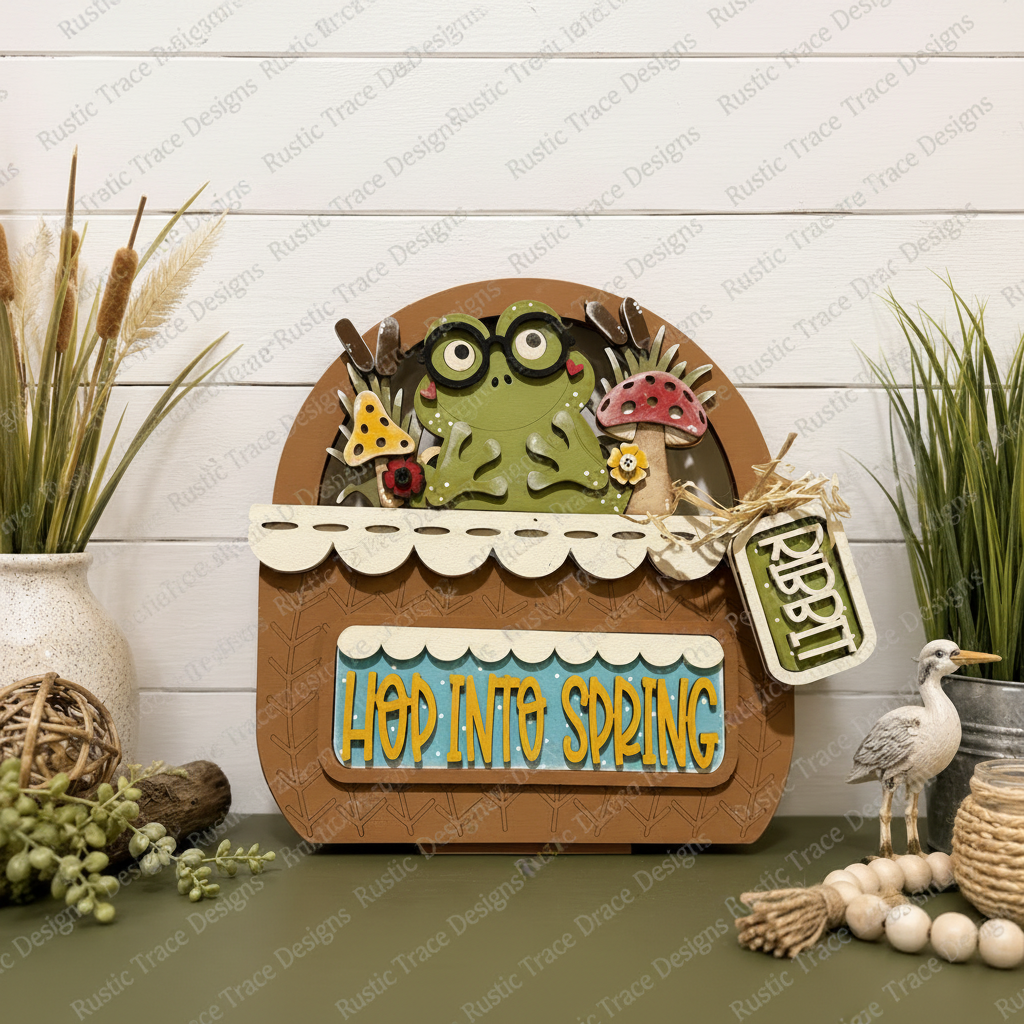 Add on- 12" insert "Frog- Hopping into Spring Truck, Basket and more...