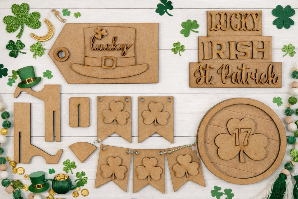 St Patrick's Day Tiered Tray Wood Blank