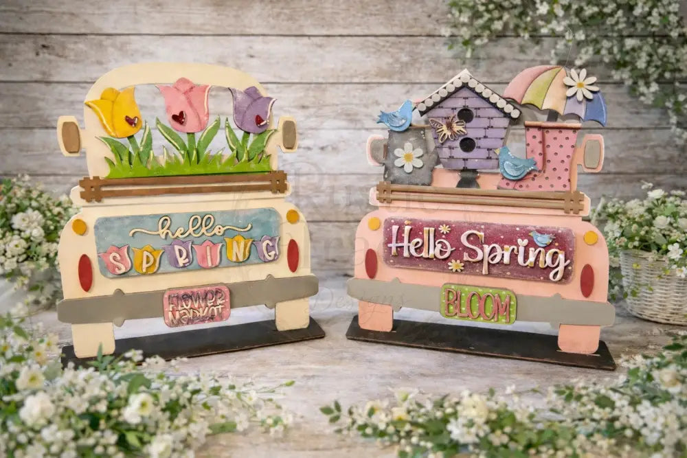Add on- 12’’ insert ’Spring Flowers or Birdhouse/Boot Farmhouse’ Truck Basket and more...