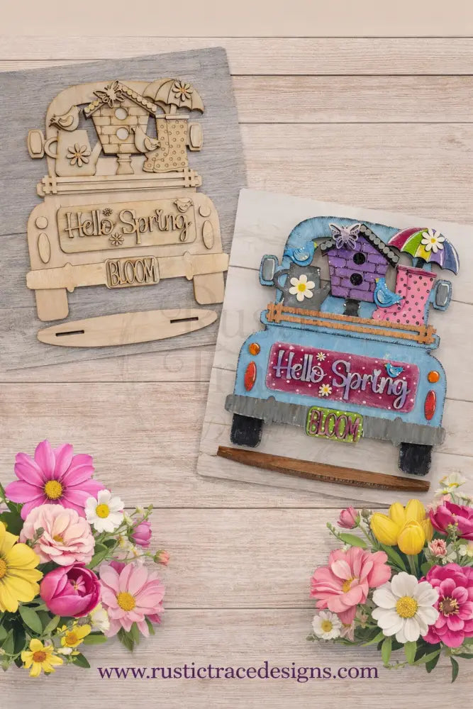 Add on- 12’’ insert ’Spring Flowers or Birdhouse/Boot Farmhouse’ Truck Basket and more...