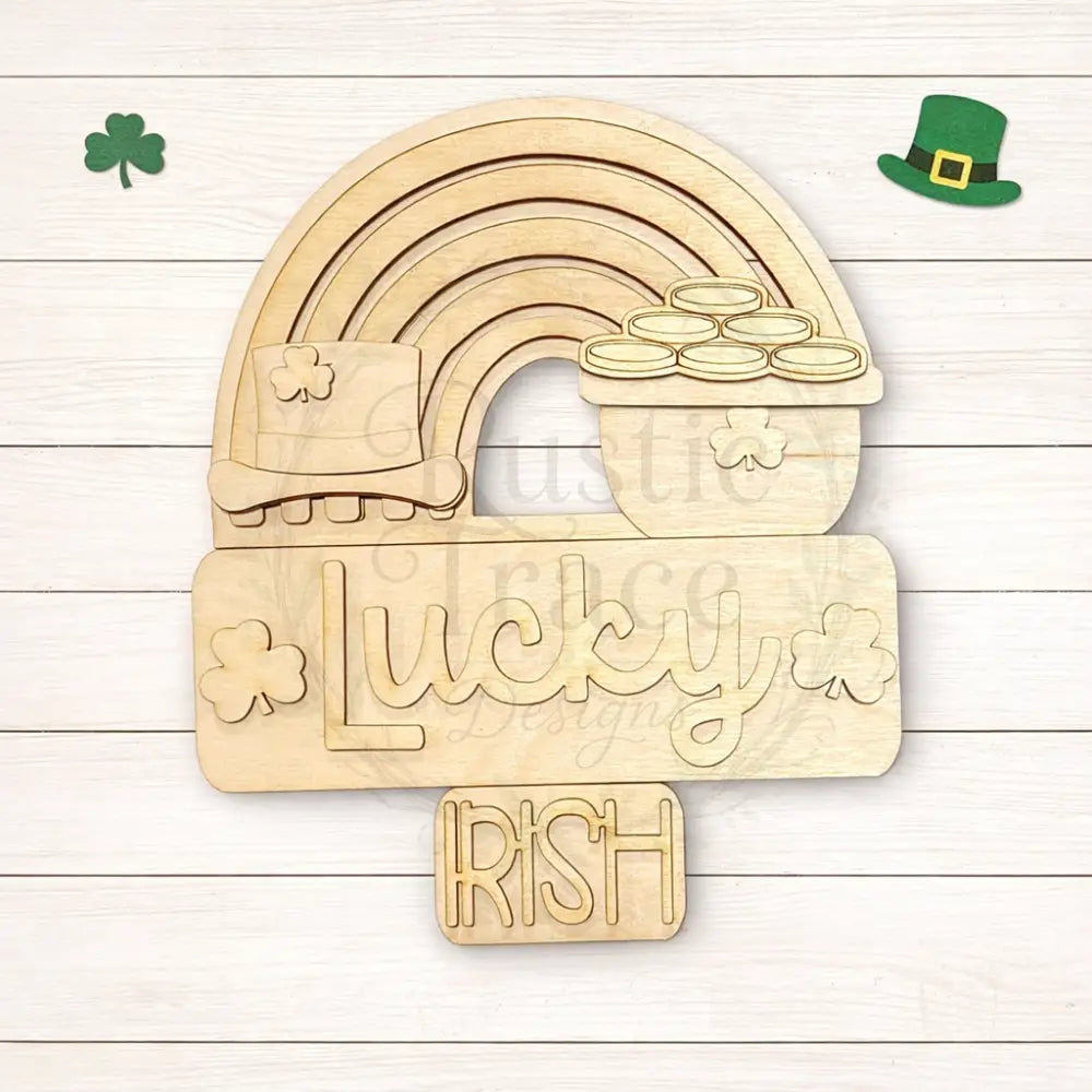 Add on- 12’’ insert ’St Patricks Day Lucky Rainbow’ Farmhouse truck,Basket and more...
