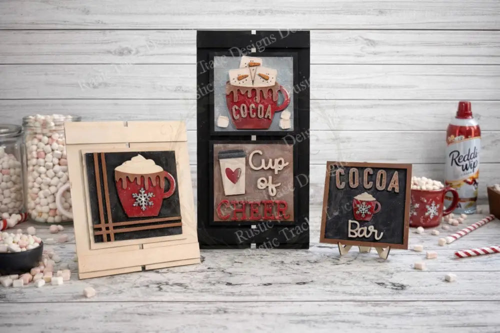 Add On- 4.25’’ sign Cup of Cheer Cocoa Wood Blank
