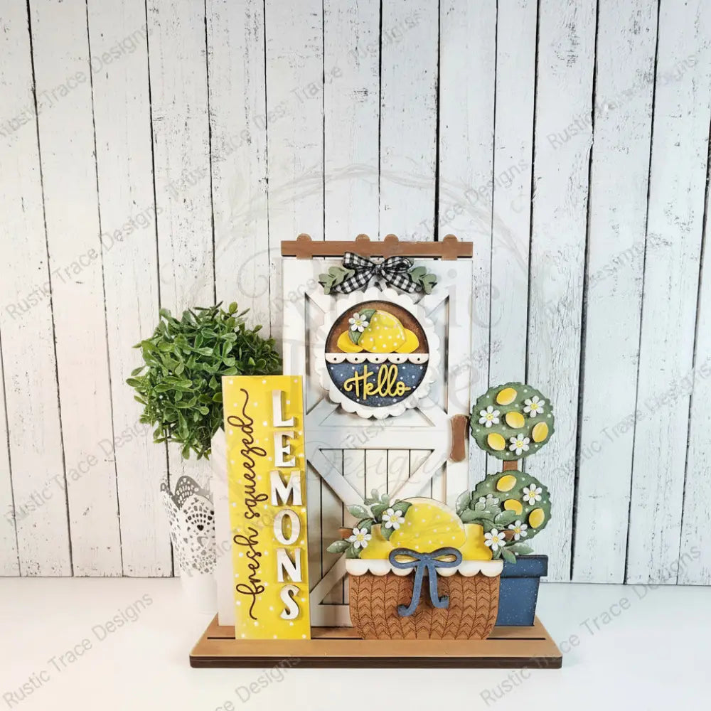 Add on- Lemon Bar Door Decor wood blank