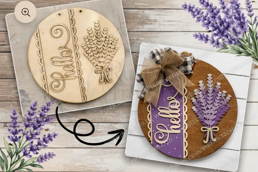 Lavender Door Hanger- Unfinished