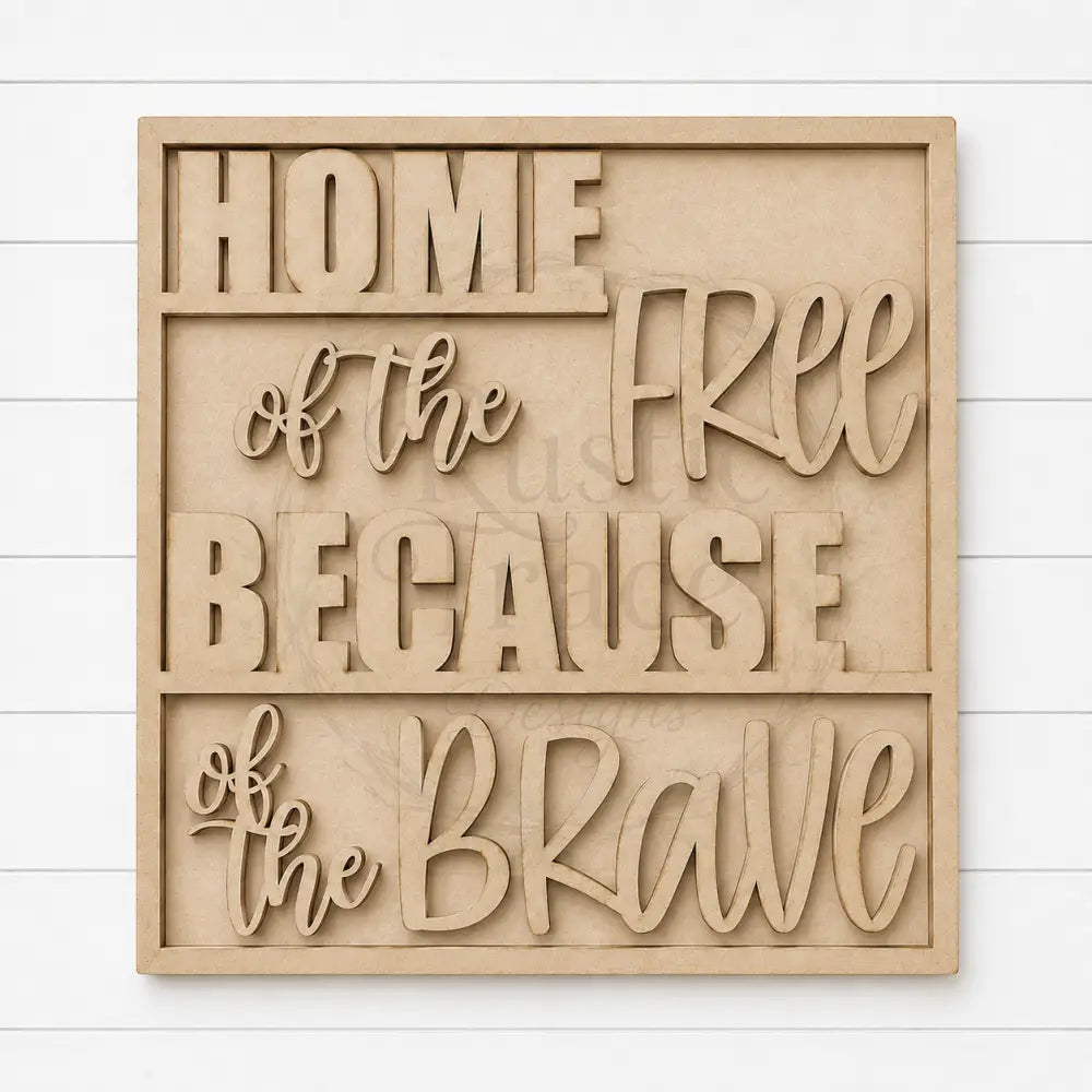 Military 4.25’’ wood blanks - Home of the free