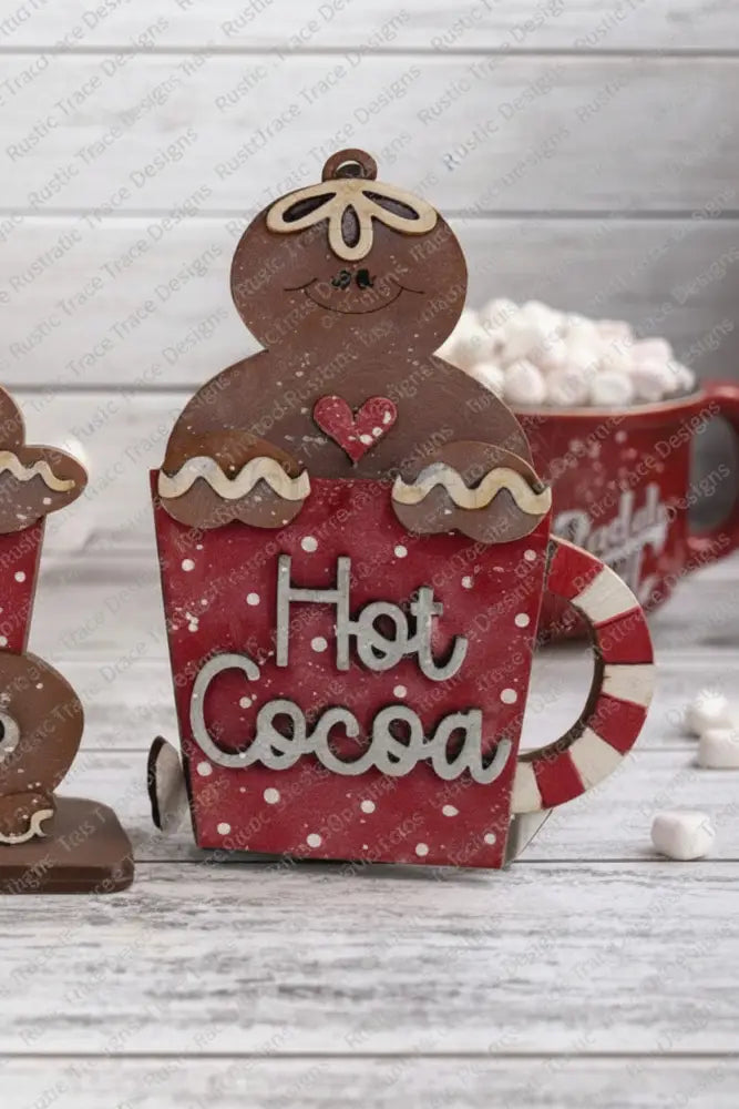 Pop Out -Cocoa Gingerbread Man